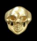 画像1: 10k Gold Old Single Skull Ring (Pure Gold Color Finish) (1)