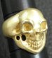 画像9: 10k Gold Old Single Skull Ring (Pure Gold Color Finish)