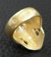 画像4: 10k Gold Old Single Skull Ring (Pure Gold Color Finish)