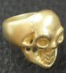 画像3: 10k Gold Old Single Skull Ring
