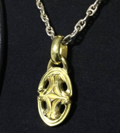 画像8: 18k Quarter Sclupted Oval Pendant
