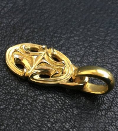 画像4: 18k Quarter Sclupted Oval Pendant
