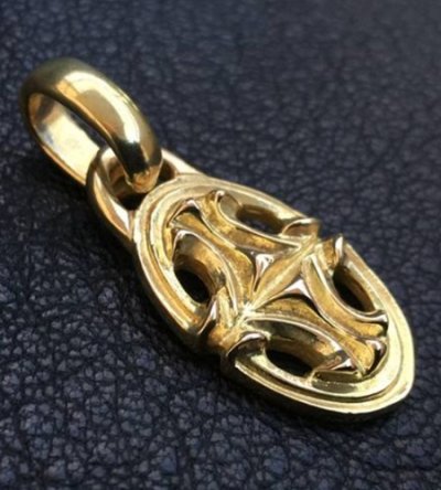 画像3: 18k Quarter Sclupted Oval Pendant
