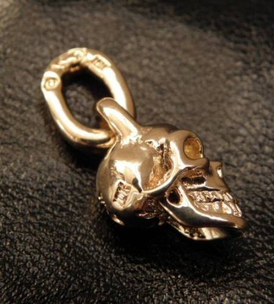 画像9: 10k Half Single Skull Pendant