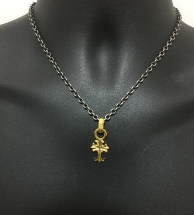 画像12: 24k Gold 1/16 Grooved Cross Pendant