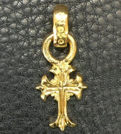 画像10: 24k Gold 1/16 Grooved Cross Pendant