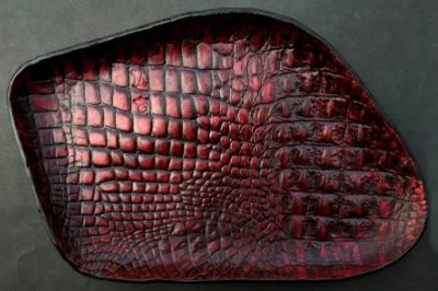 画像2: Gaboratory Alligator Textured Leather Gun Tray  [Red]