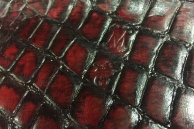 画像4: Gaboratory Alligator Textured Leather Gun Tray  [Red]