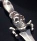 画像7: Skull Clip With Skull beads braid Leather Key Chain