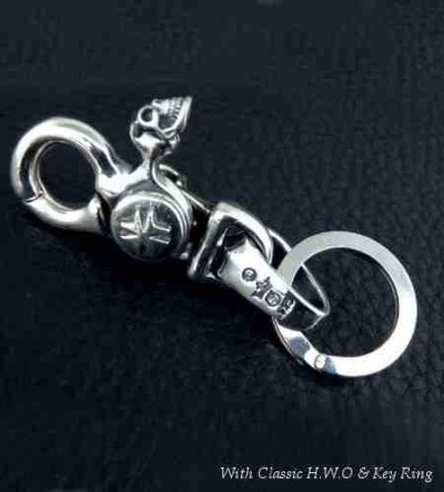 画像10: Skull on clip With H.W.O key ring