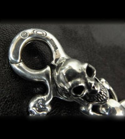 画像6: Skull on clip With H.W.O key ring