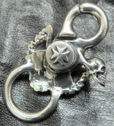 画像3: Skull Wing On Clip With Loop
