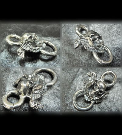 画像6: Skull Wing On Clip With Loop