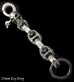 画像19: Skull on clip with maltese cross H.W.O & chiseled anchor key ring