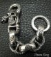 画像18: Skull on clip with maltese cross H.W.O & chiseled anchor key ring