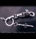 画像2: Skull on clip with maltese cross H.W.O & chiseled anchor key ring (2)