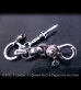 画像3: Skull on clip with maltese cross H.W.O & chiseled anchor key ring
