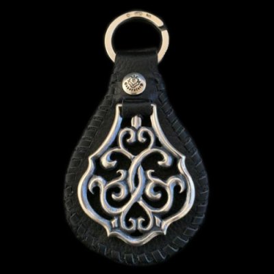 画像1: Leather Backed Arabesque Key Holder