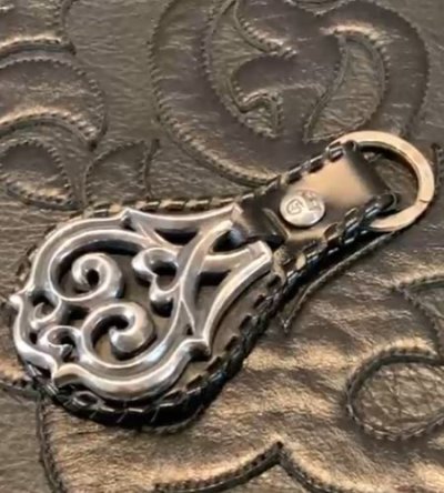 画像3: Leather Backed Arabesque Key Holder