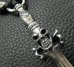 画像5: Skull On Dagger With 2Bolo Neck 4Skulls Braid Leather Necklace