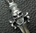 画像14: Skull On Dagger With 2Bolo Neck 4Skulls Braid Leather Necklace