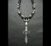 画像3: Skull On Dagger With 2Bolo Neck 4Skulls Braid Leather Necklace