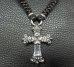 画像2: Half Long 4 Heart Crown Cross With Half braid leather necklace (2)