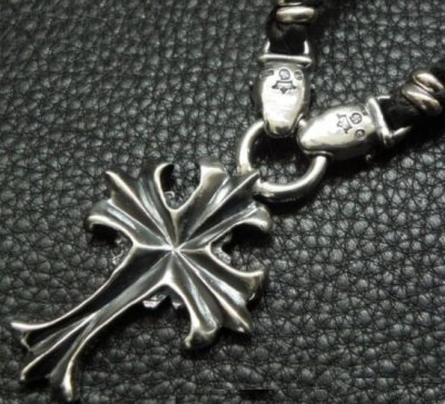画像8: Quarter grooved cross With Quarter 2bulldogs braid leather necklace