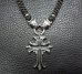 画像14: Quarter grooved cross with Quarter 2bulldogs braid leather necklace