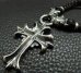 画像11: Quarter grooved cross with Quarter 2bulldogs braid leather necklace