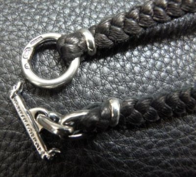 画像4: Quarter grooved cross With Quarter 2bulldogs braid leather necklace