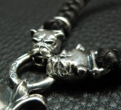 画像3: Quarter grooved cross With Quarter 2bulldogs braid leather necklace