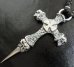 画像11: Half Hammer Cross With 2Skull & Double Face Dagger Necklace