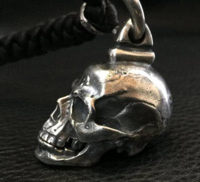画像9: Large Skull Pendant With Braid Leather Necklace