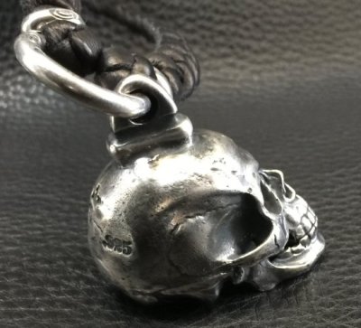 画像5: Large Skull Pendant With Braid Leather Necklace