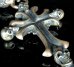 画像6: 3Skull On Plain Grooved Cross With Single Skull Dagger & 2Lions Braid Leather Necklace