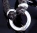 画像3: C-ring With Quarter Braid Leather Necklace (Platinum Finish)