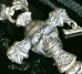 画像9: Large Skull On 2 Skulls Hammer Cross Double Face Dagger With 2 Old Bulldogs Braid Leather Necklace