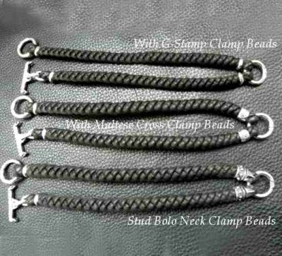 画像2: C-ring With Braid Leather Necklace