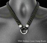 C-ring With Braid Leather Necklace