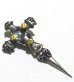画像5: Large Skull On 2 Skulls Hammer Cross Double Face Dagger Steering Wheel Ornament (5)