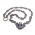 画像1: C-ring With Skull Wing With Quarter Skulls & Half Small Oval Links Necklace (1)