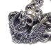 画像2: C-ring With Skull Wing With Quarter Skulls & Half Small Oval Links Necklace (2)