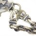 画像8: Large Skull On 2Skulls Hammer Cross Double Face Dagger With 2Panthers Small Oval Chain Necklace 