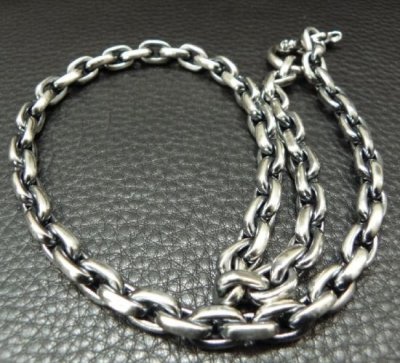 画像2: Half Small Oval Chain & Half T-bar Necklace