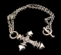 Gaborartory Quarter FT Cross With 2Quarter Skulls & 6Chain Necklace