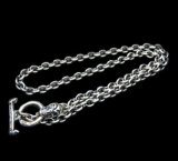 6Chain with quarter skull & quarter T-bar necklace