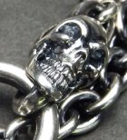 他の写真3: 6Chain with quarter skull & quarter T-bar necklace