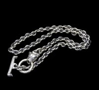 6Chain With quarter bulldog & quarter T-bar necklace