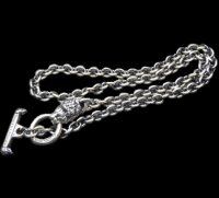 6Chain With quarter lion & quarter T-bar necklace